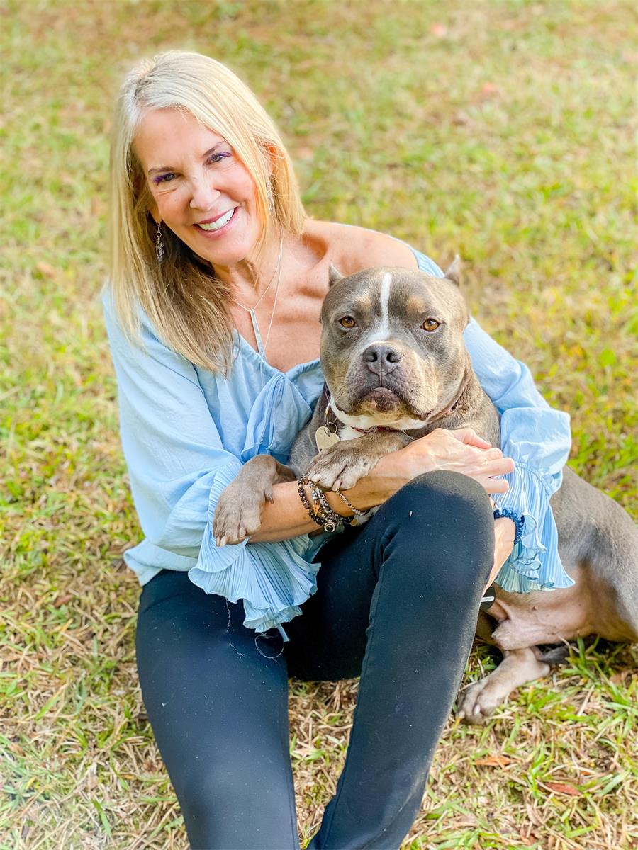 Photo of Tricia Montgomery and dog Moose